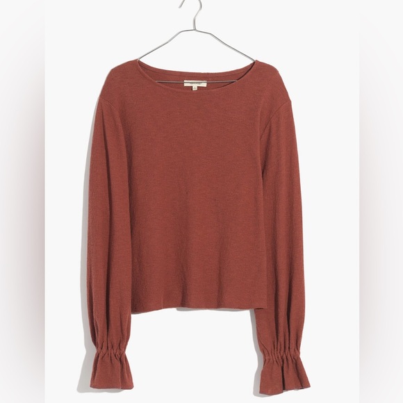 Madewell Texture & Thread Ruffle-Cuff Top - Picture 2 of 10